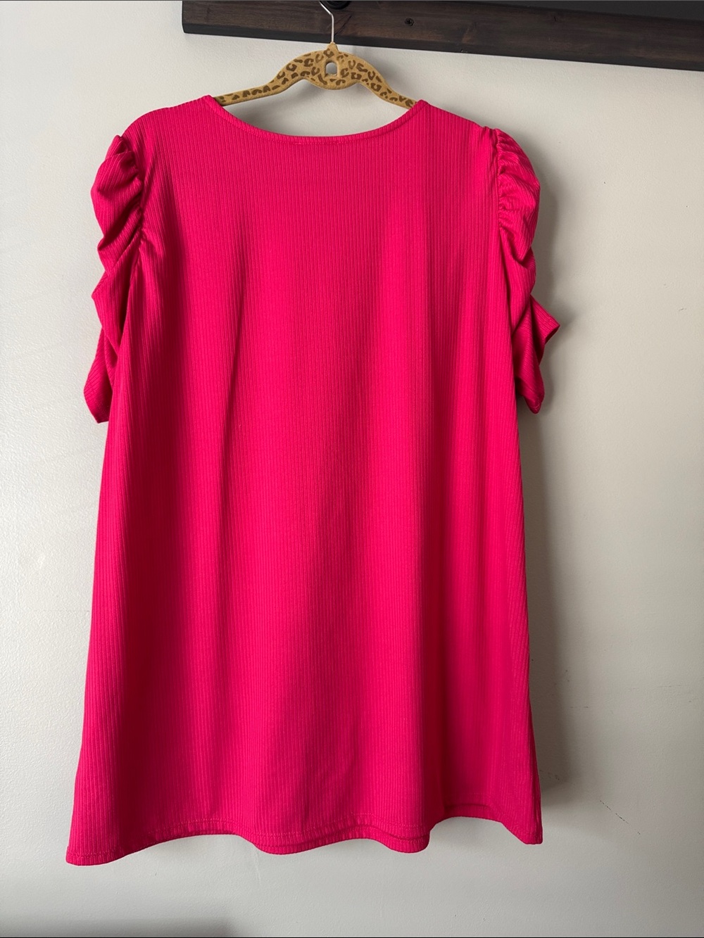 HEIMISH USA Hot Pink Ruffle Sleeve Tunic Top - Picture 4 of 6